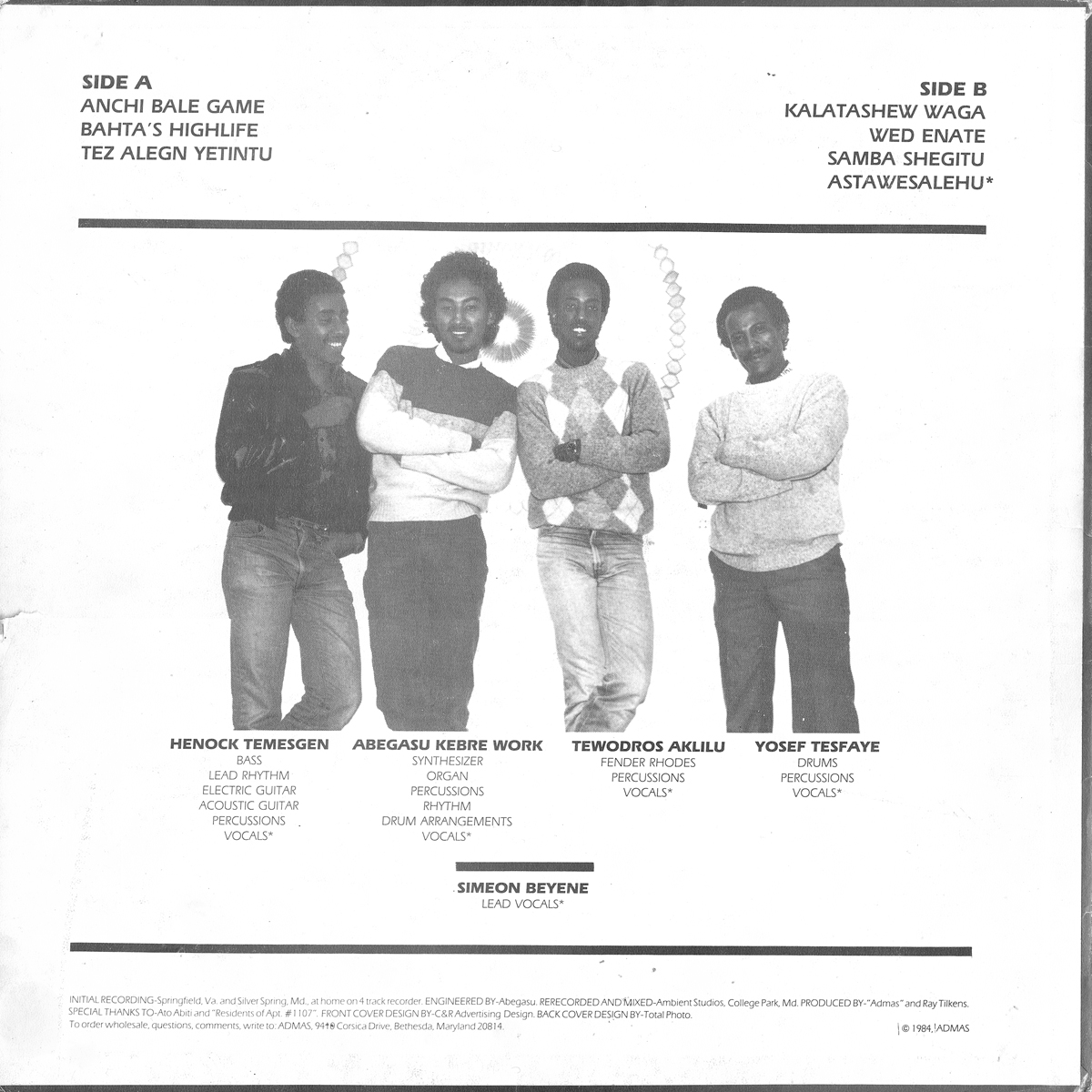 Admas - Sons Of Ethiopia Records